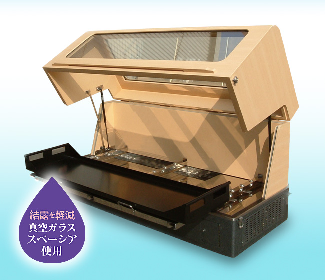 開閉スライド式遺体保管冷蔵庫